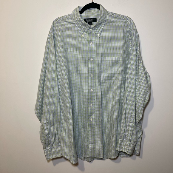 Brooks Brothers Men’s green blue plaid Long sleeve button down shirt in XL - Picture 1 of 7